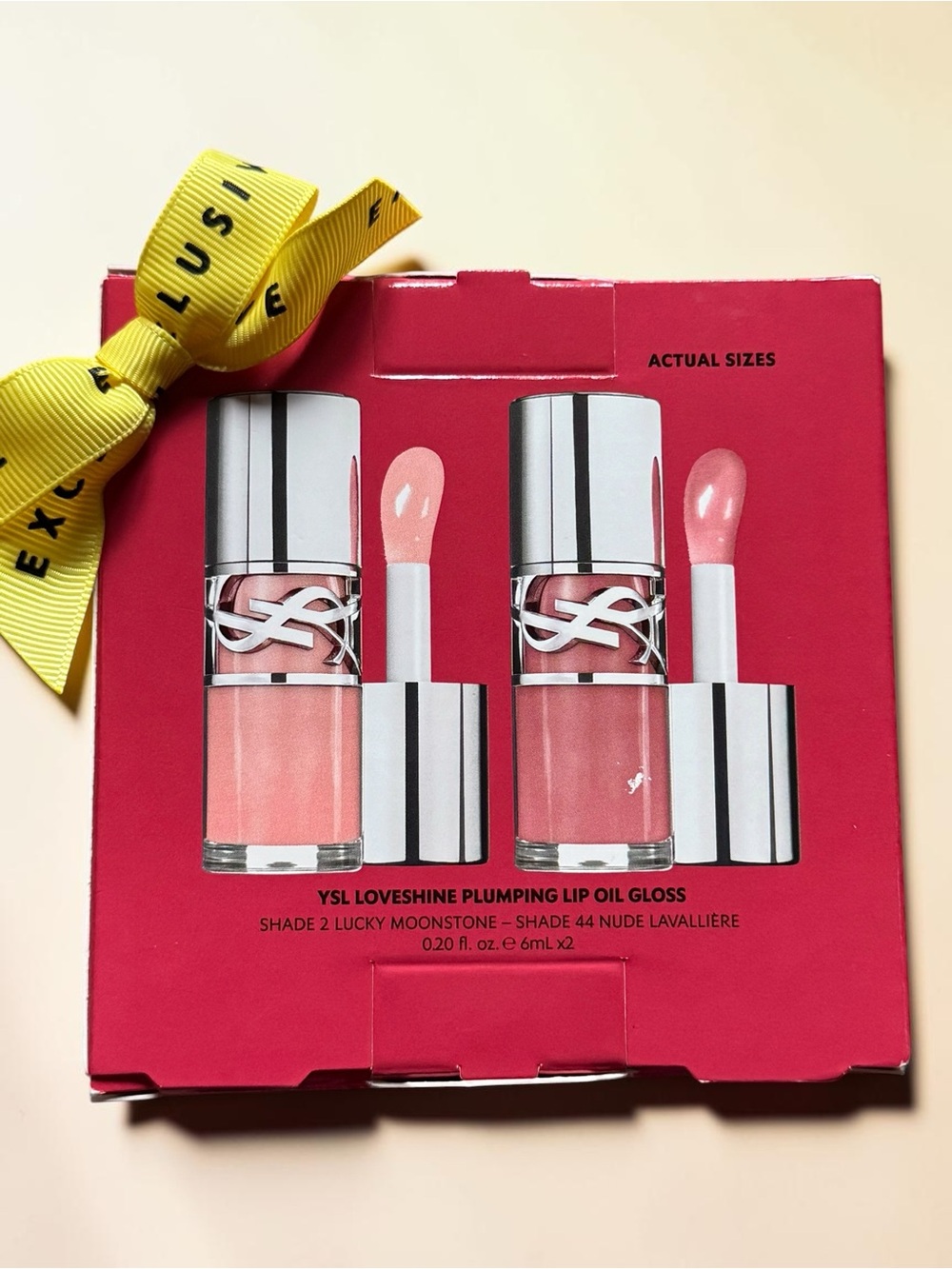 Yves Saint Laurent Loveshine Plumping Lip Oil Gloss Duo - NIB